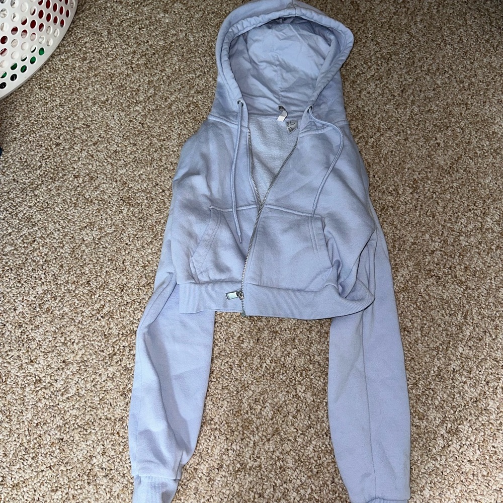 H&M Sky Blue Zip-Up Hoodie